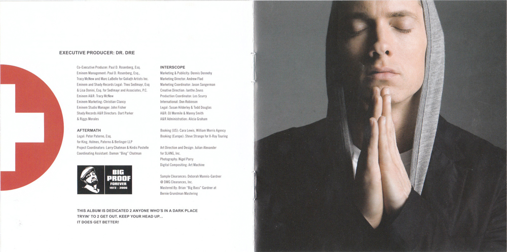  we get an early look at the liner notes for Eminem's upcoming album